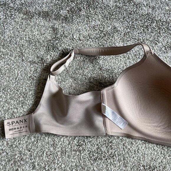 Spanx 360 Bliss Lightly Lined Bra Pillowcup Full Coverage Beige Size 36D - Picture 3 of 6